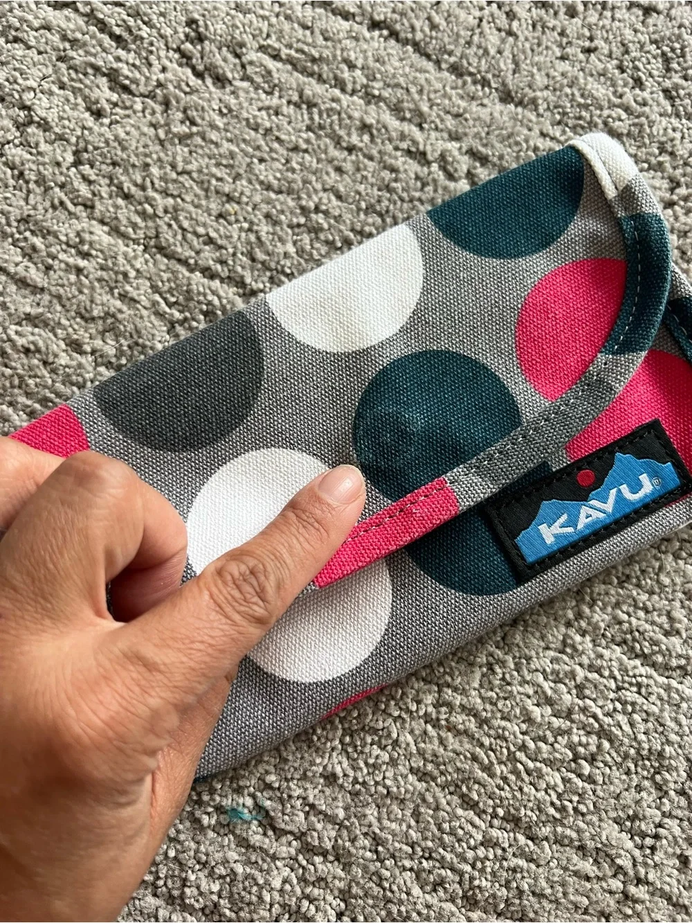 KAVU Polka Dot Canvas Wallet